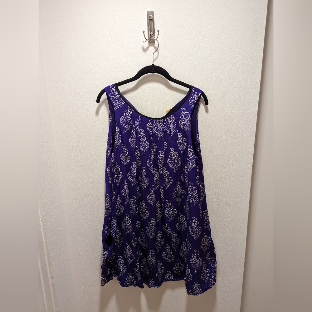 Maeve purple mini swing dress